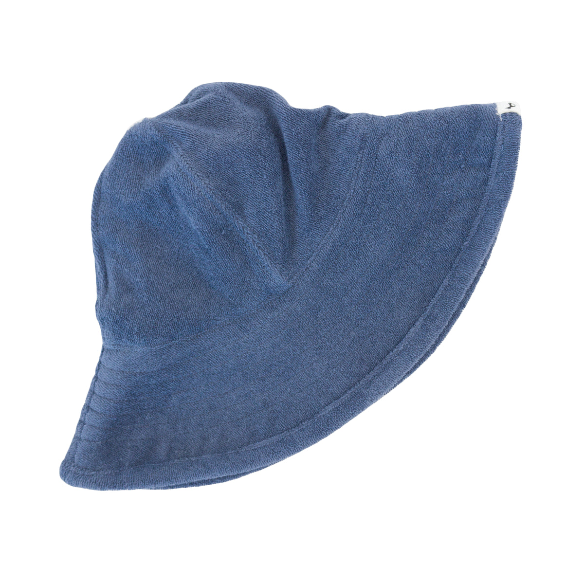 oh baby! Cotton Terry Sun Hat with Strap - Denim