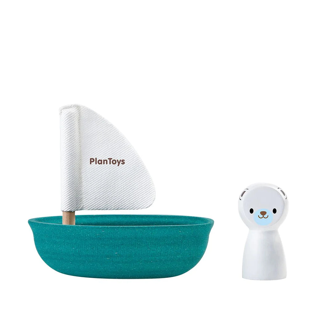 PlanToys Sailing Boat - Polar Bear Bath Toy