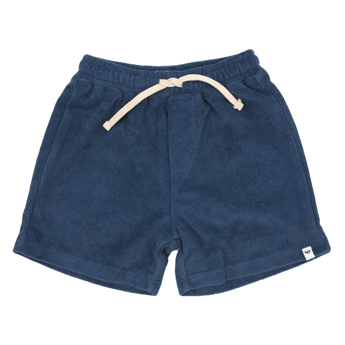oh baby! Cotton Terry Boys Track Shorts - Denim