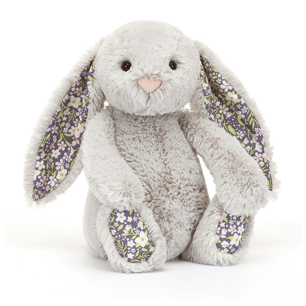  Blossom Silver 耳　花柄　ウサギ　ぬいぐるみ Jellycat Blossom Silver Bunny Plush Stuffed Animal - Original – oh