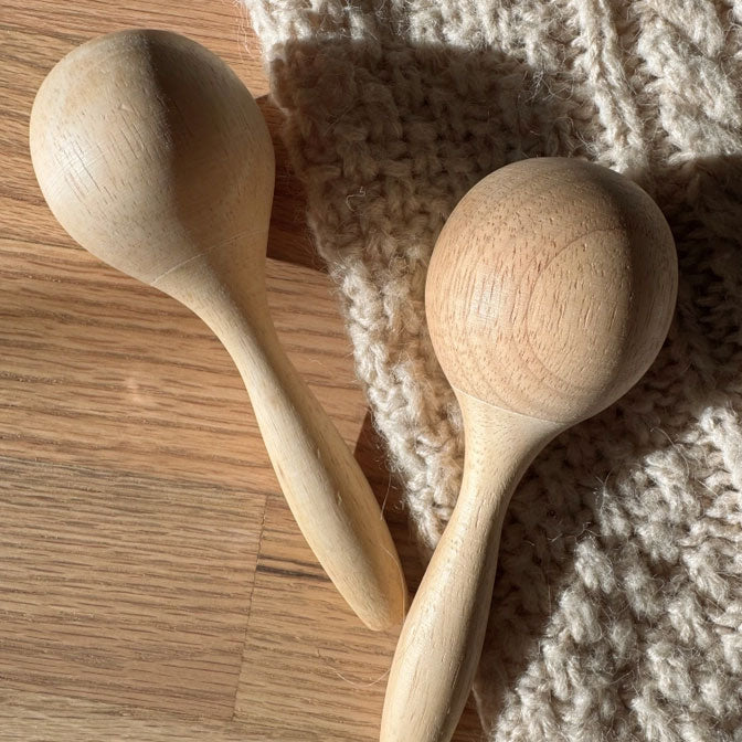 Baby fashion wooden maracas