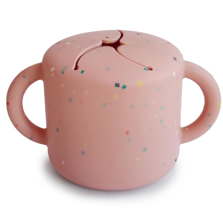 Mushie Silicone Snack Cup | Powder Pink Confetti
