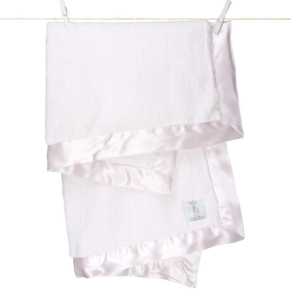 Little Giraffe Luxe Receiving Baby Blanket Pink oh baby