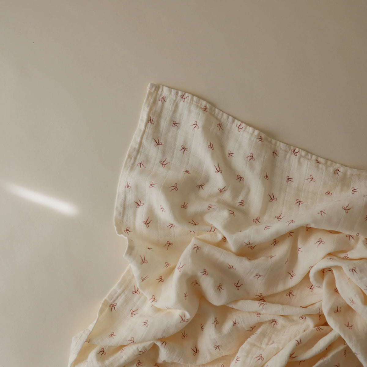 Muslin Swaddle Blanket Organic Cotton - Bows