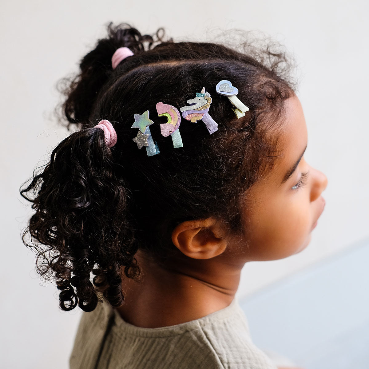 Dreamy Unicorn Mini Hair Clips - Set of 2 - Lifestyle