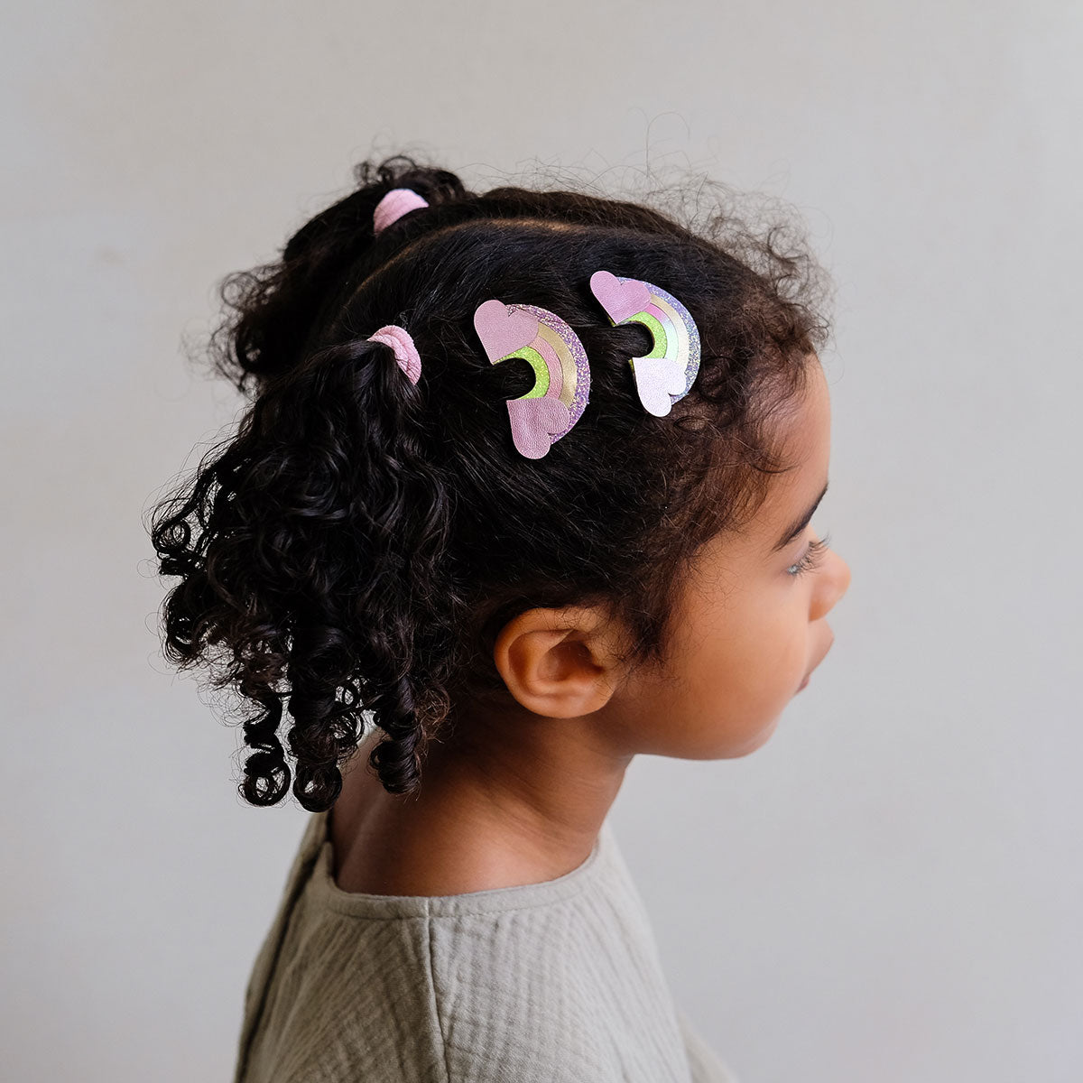 Shiny Rainbow Clic Clacs Hair Clips - Lifestyle