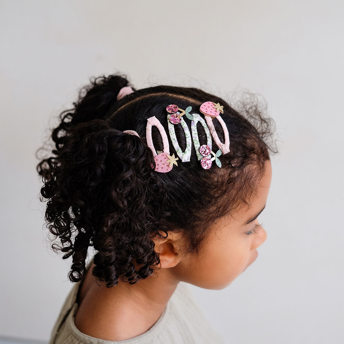 Summer Fruit Clic Clac Hair Clips - Lifestyle - Side-View