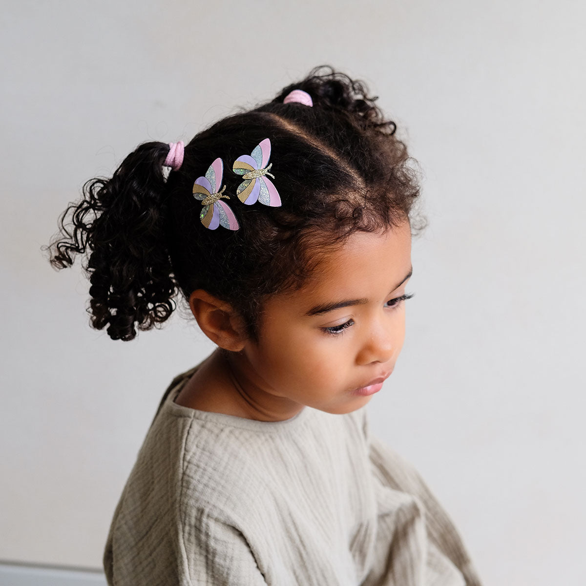 Striped Butterfly Clic Clacs Hair Clips - Lifestyle - Top