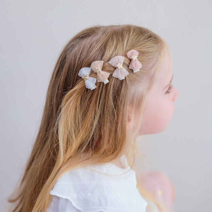 Tutu Bow Salon Hair Clips - Set of 2 - Lifestyle