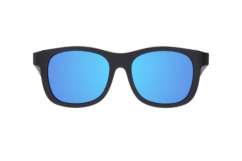 Babiators Jet Black Polarized Kid Sunglasses with Mirrored Lens