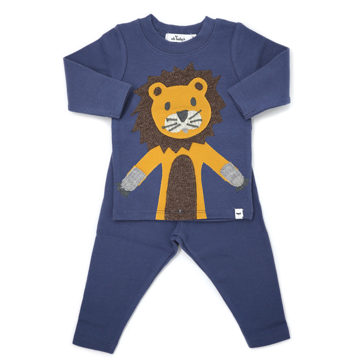 oh baby! Two Piece Set Large Yellow Lion - Denim