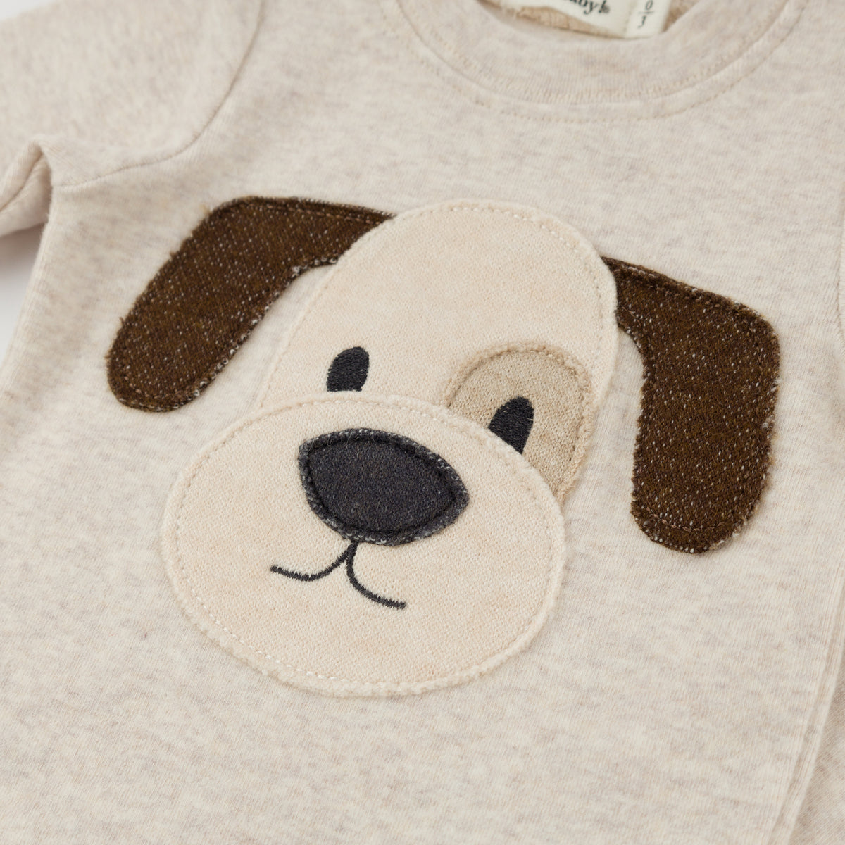 oh baby! Two Piece Set - Puppy Face - Malt - Close Up