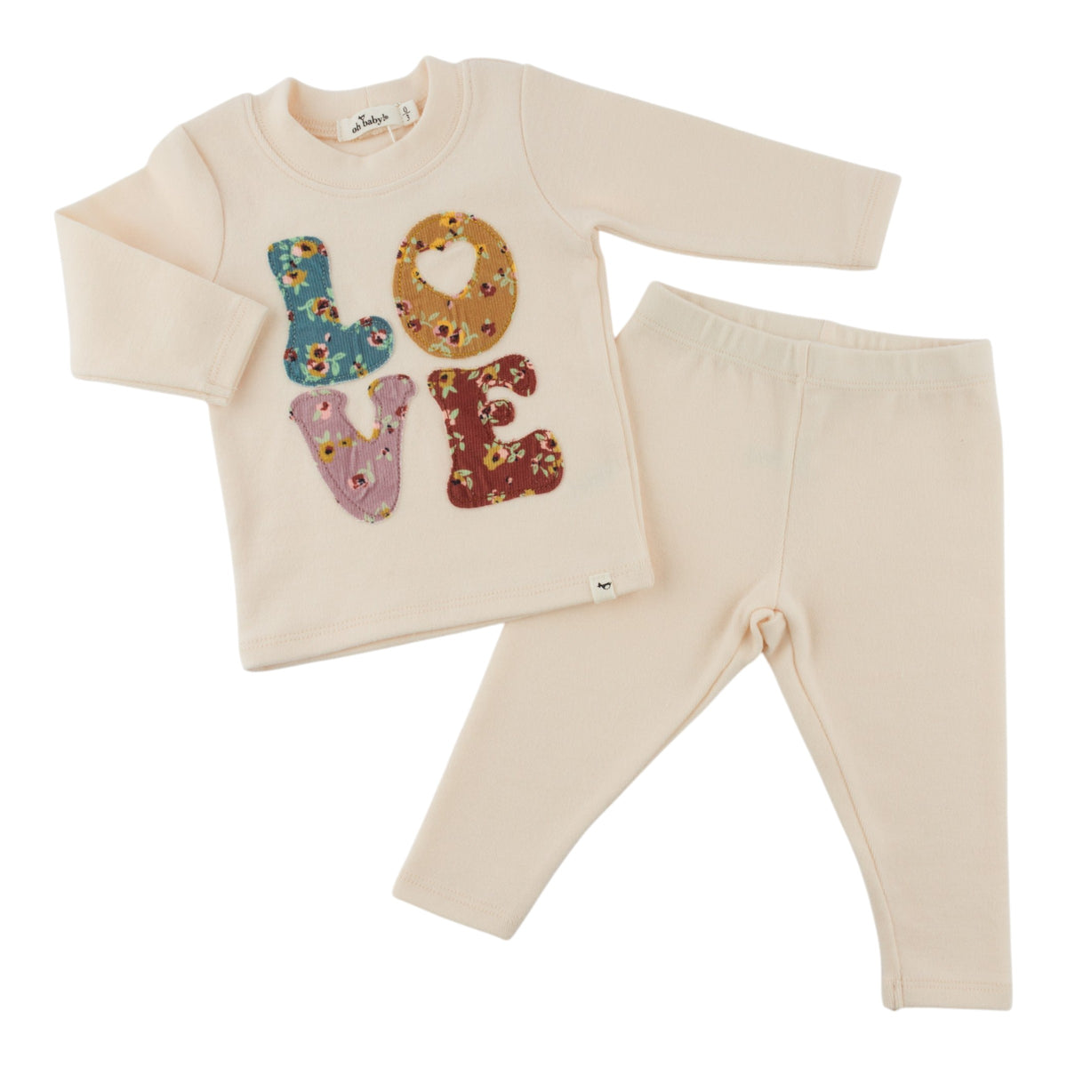 oh baby! Two Piece Set - Harvest Bloom "LOVE" - Sugar Cookie - Separates