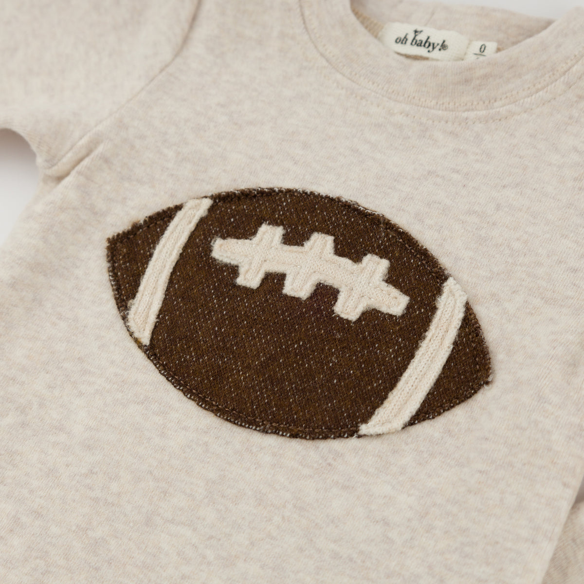 oh baby! Two Piece Set - Football - Malt - Close Up