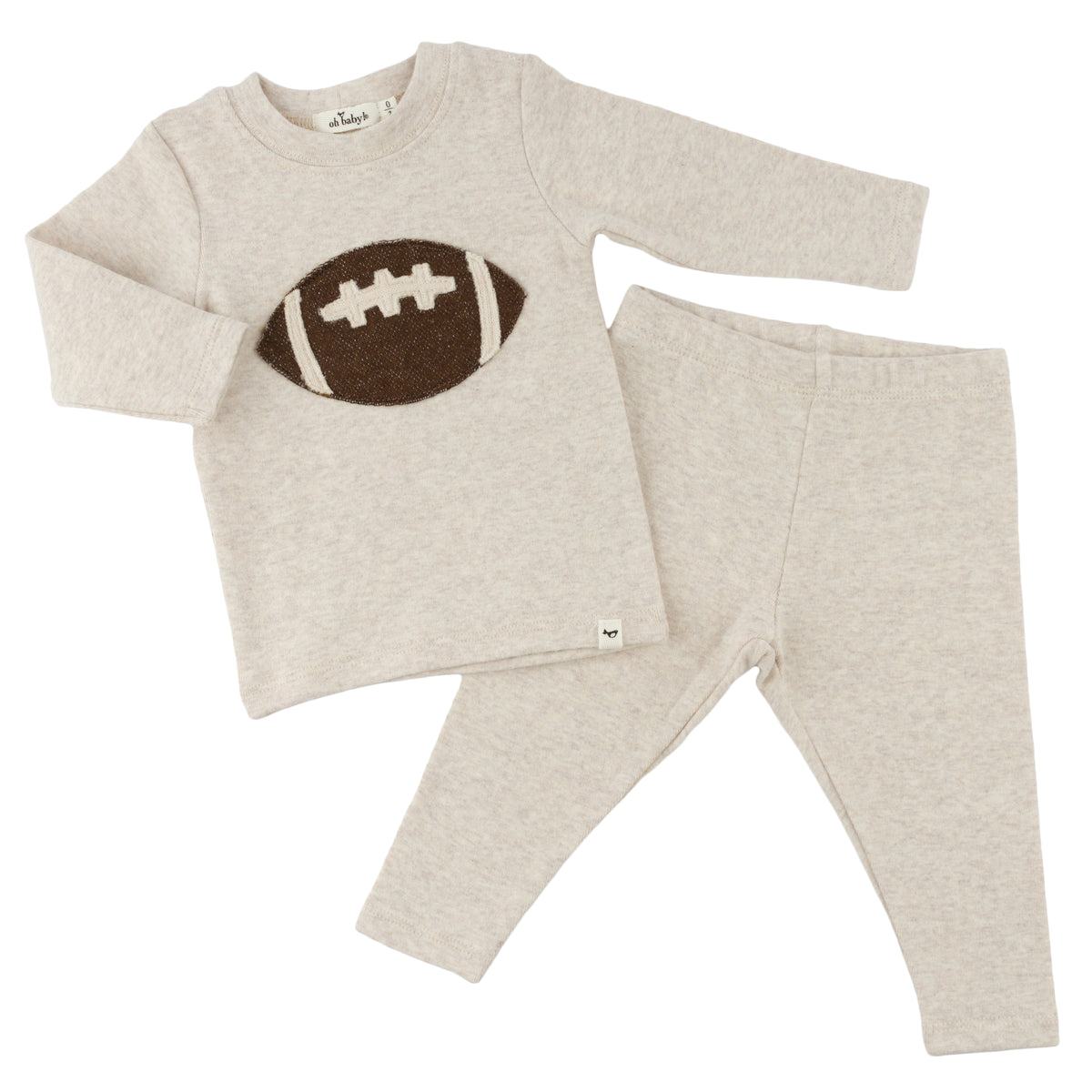 oh baby! Two Piece Set - Football - Malt - Alt View