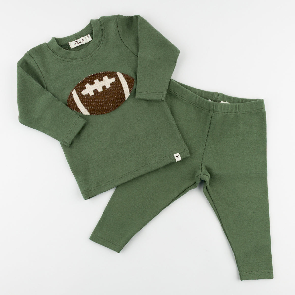 oh baby! Two Piece Set - Football - Spruce - oh baby!