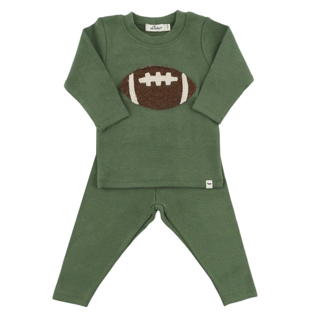 oh baby! Two Piece Set - Football - Spruce - oh baby!
