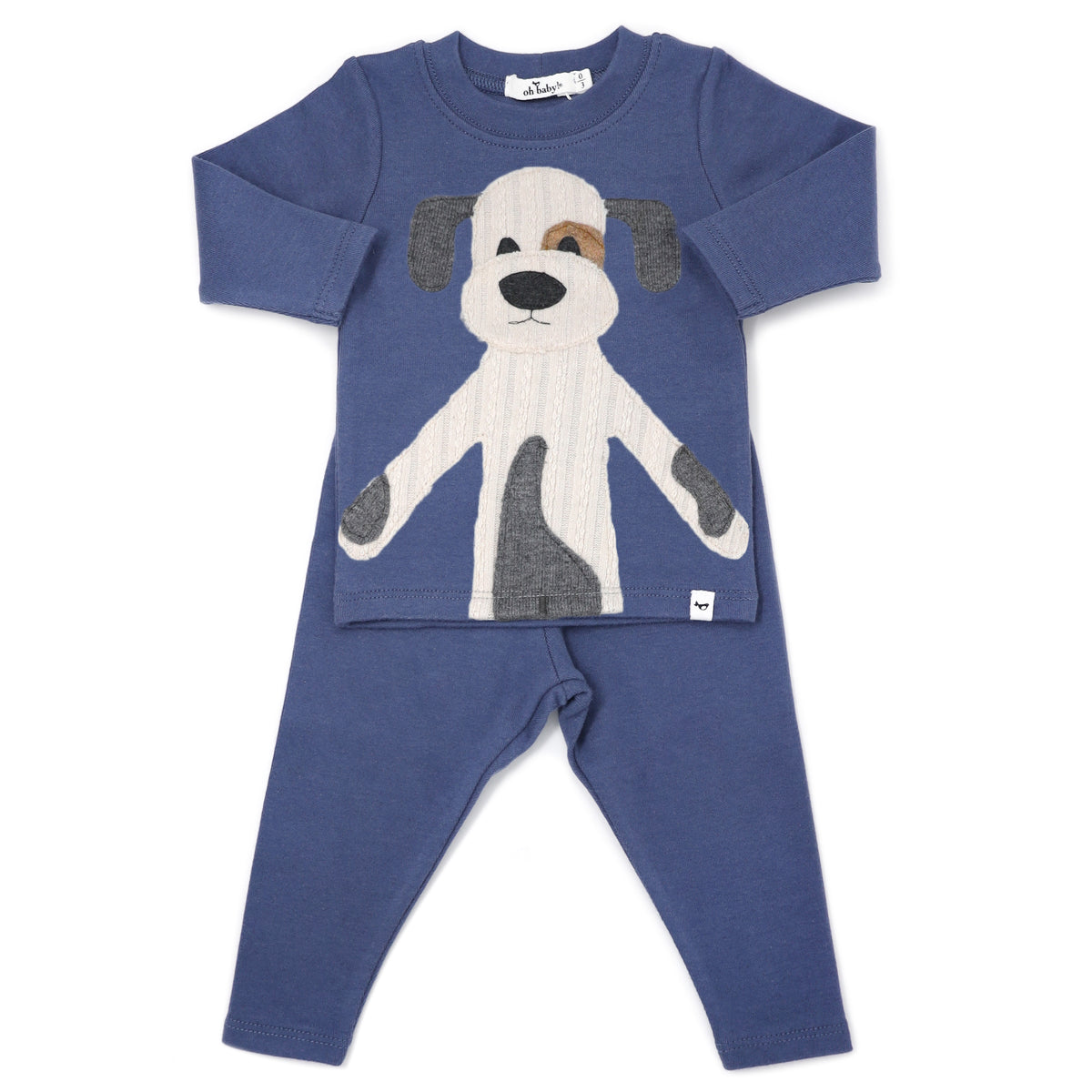 oh baby! Two Piece Set - Large Sand Puppy - Denim