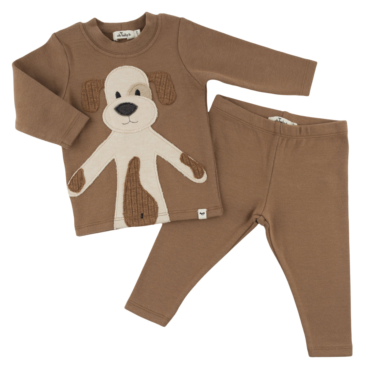 oh baby! Two Piece Set - Puppy - Chocolate - Alt View