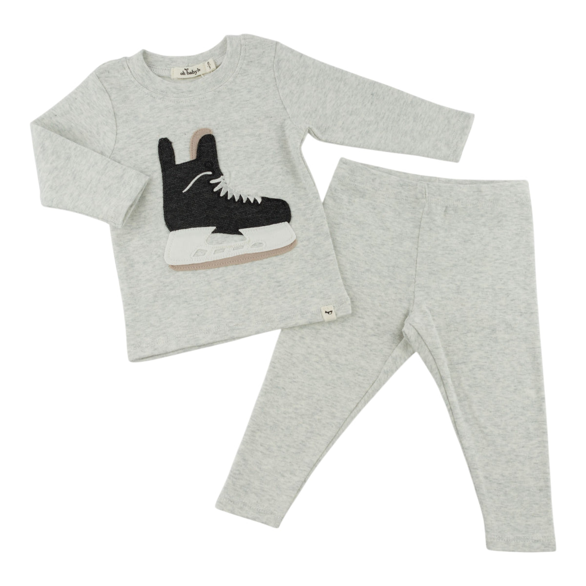 oh baby! Two Piece Set - Hockey Skate - Heather Gray - Separates