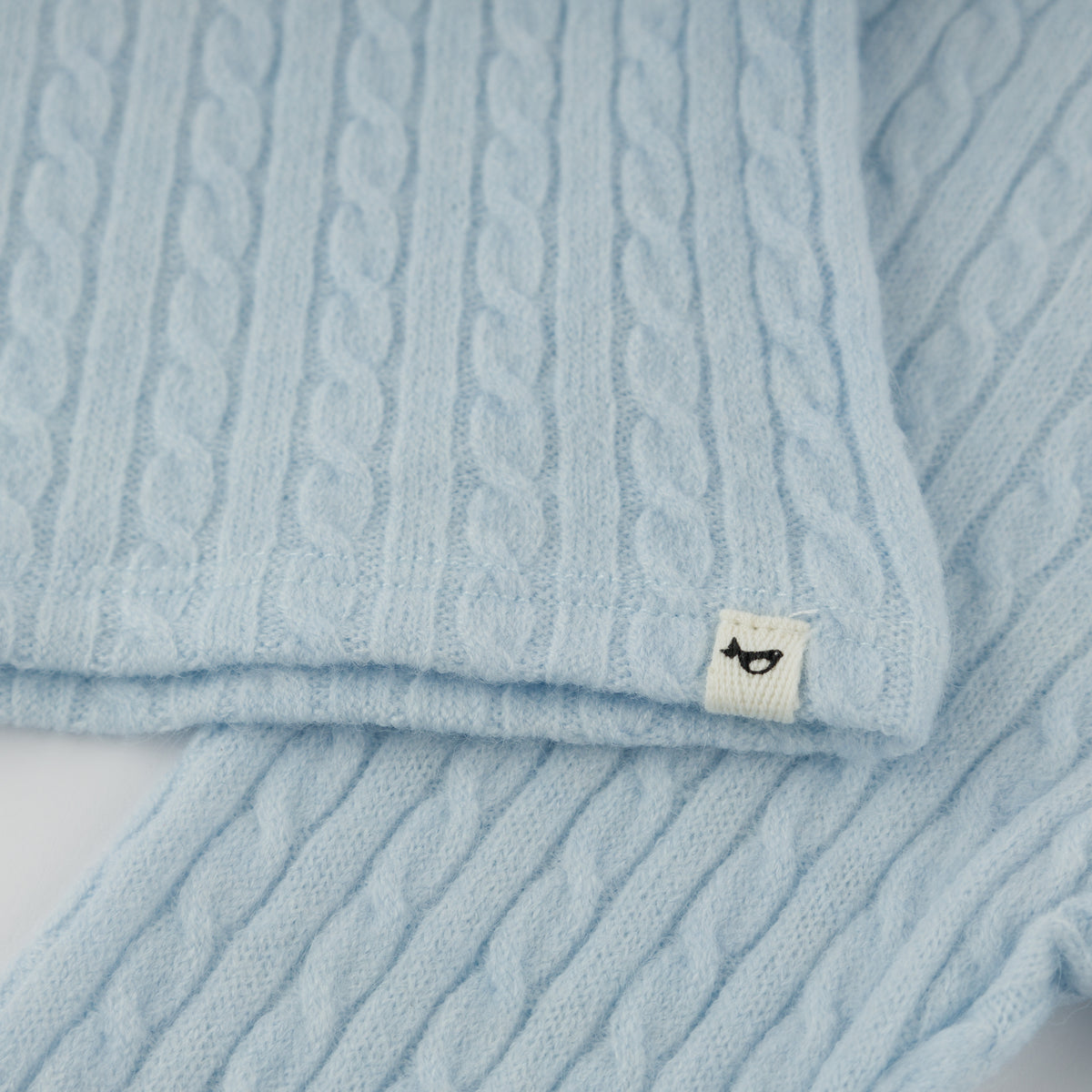 oh baby! Two Piece Set - Cloud Cable Knit - Sky Blue - Close Up