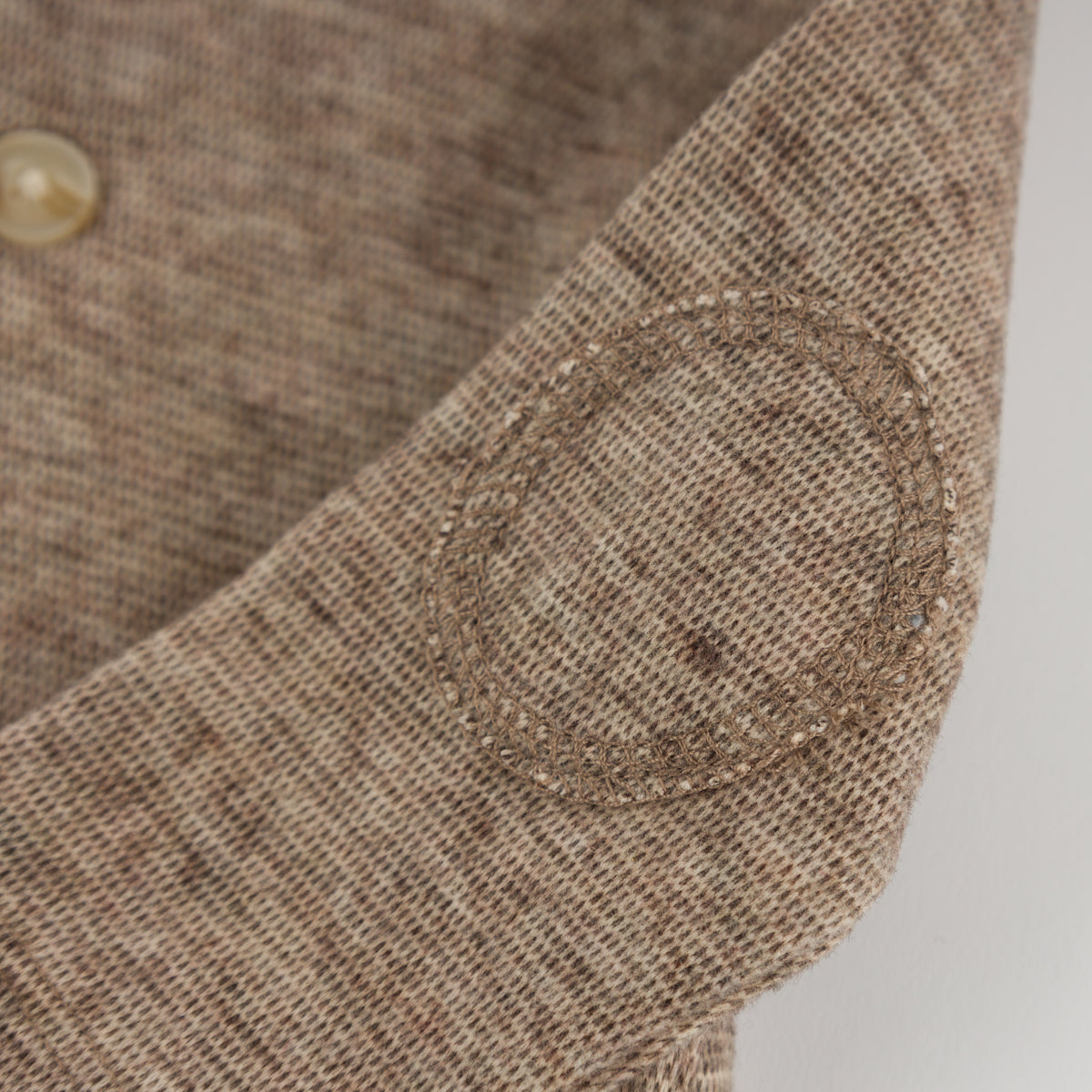 oh baby! Honeycomb Elbow Patch Henley Set - Chocolate - Elbow Patch