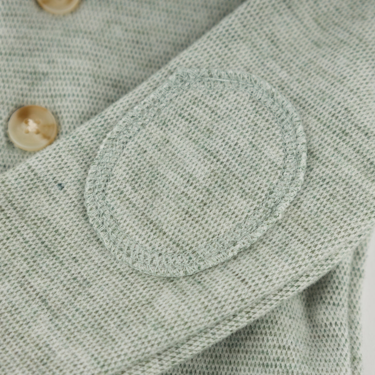 oh baby! Honeycomb Elbow Patch Henley Set - Spruce - oh baby!