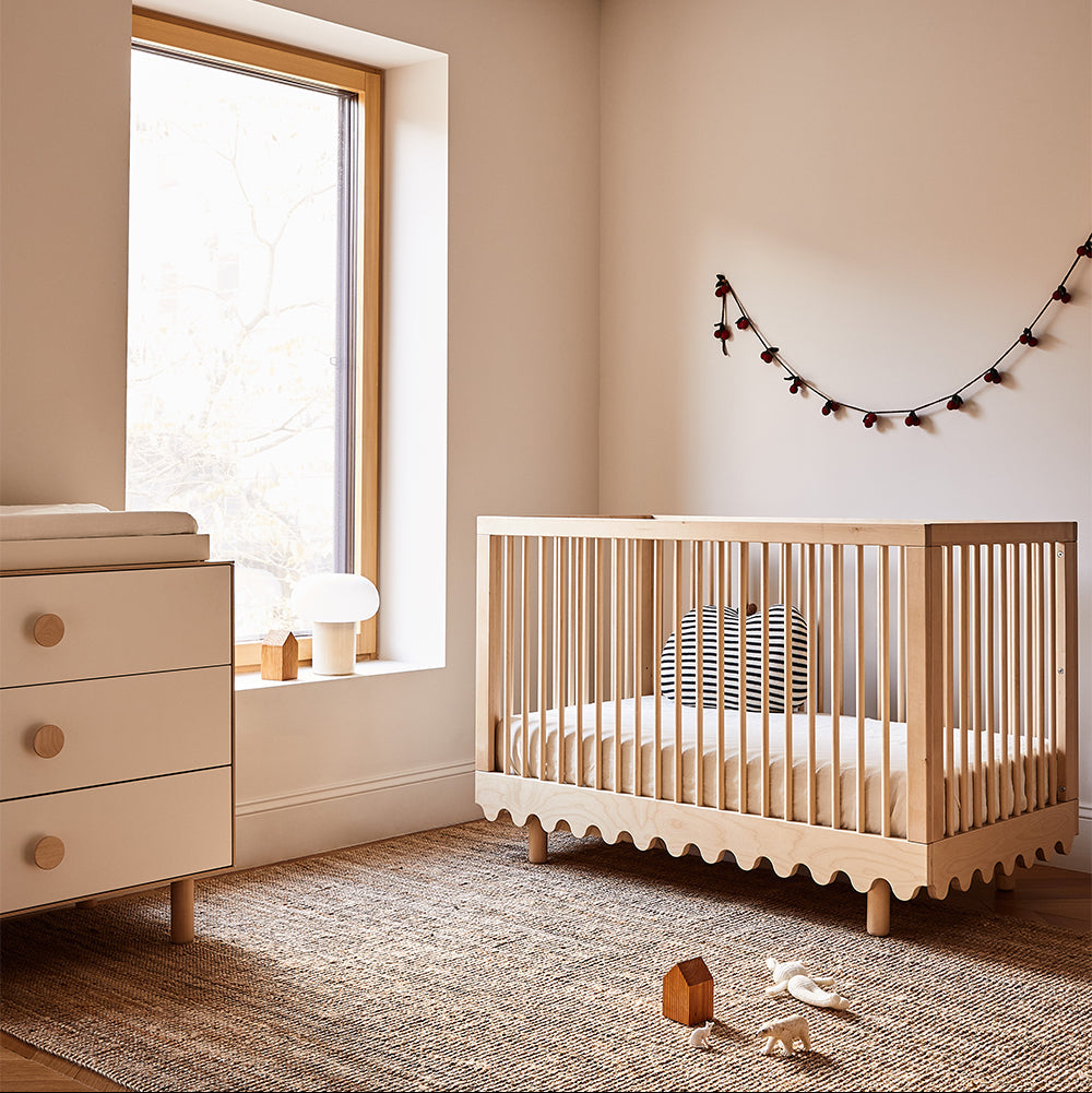 Oeuf Moss Crib - Birch - Lifestyle angle