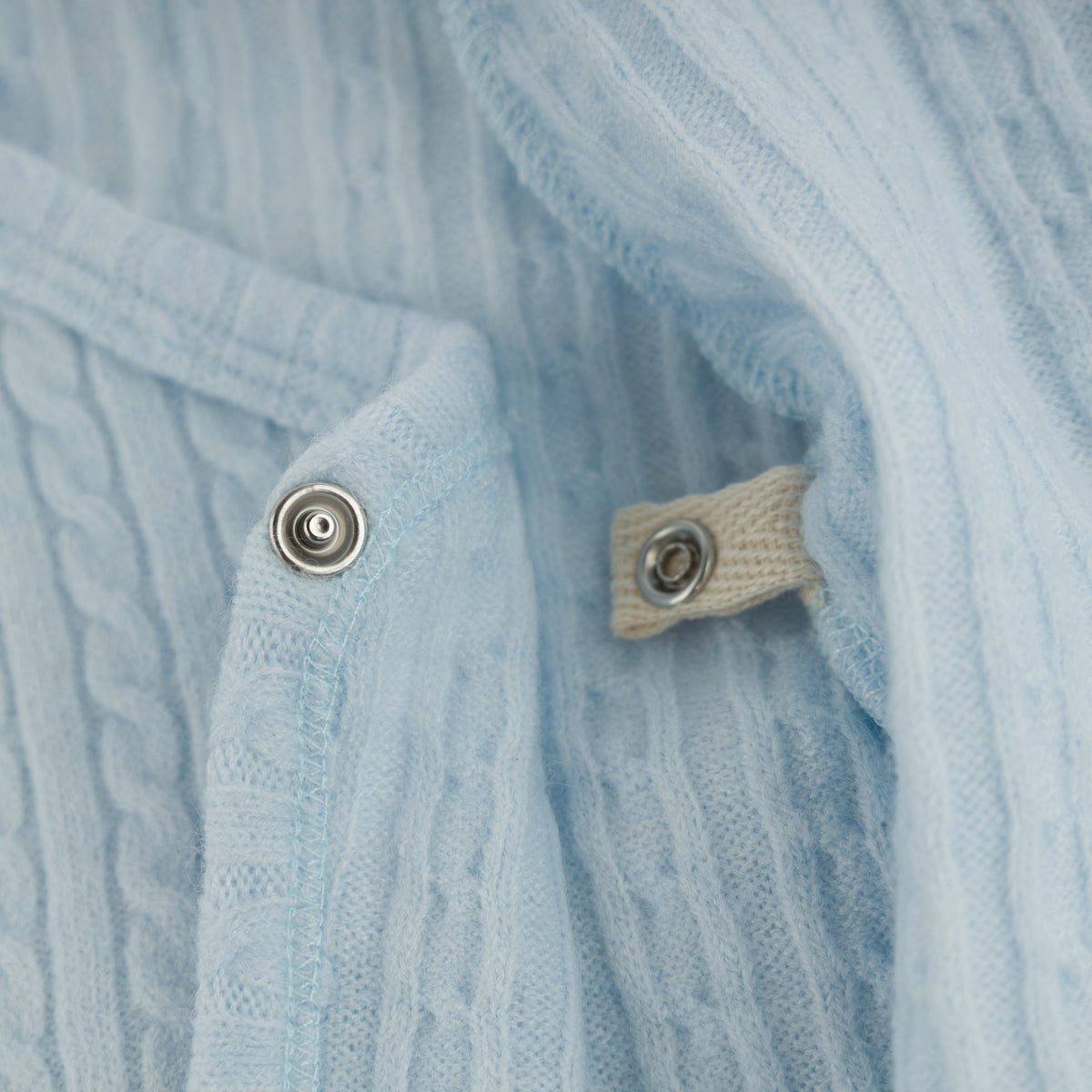oh baby! Cable Knit Kimono Set - Sky Blue - Snap