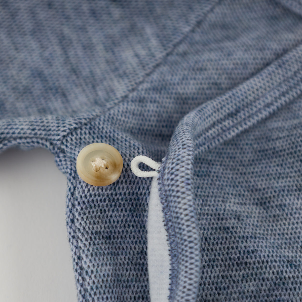 oh baby! Honeycomb Kimono Footie Set - Denim - Button