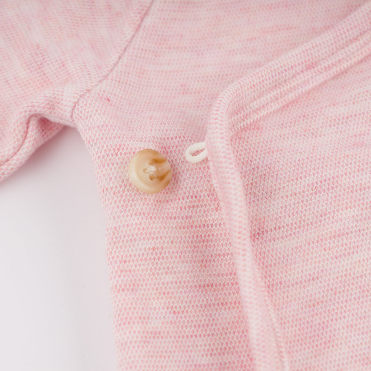 oh baby! Honeycomb Kimono Footie Set - Pale Pink - Button