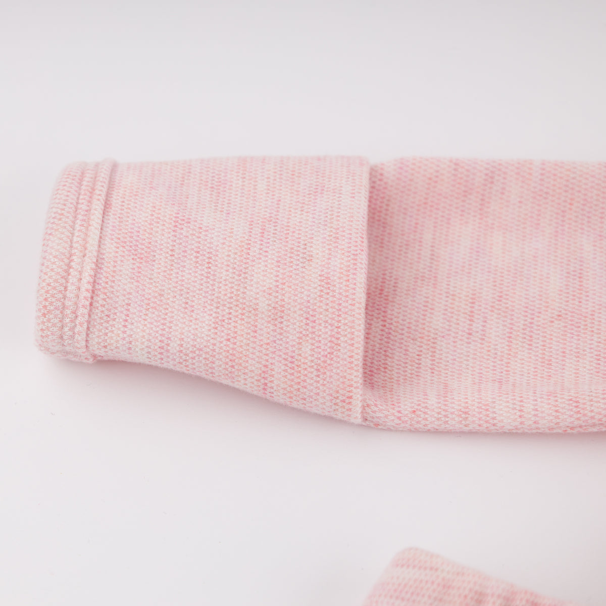 oh baby! Honeycomb Kimono Footie Set - Pale Pink - Foldover Mitts