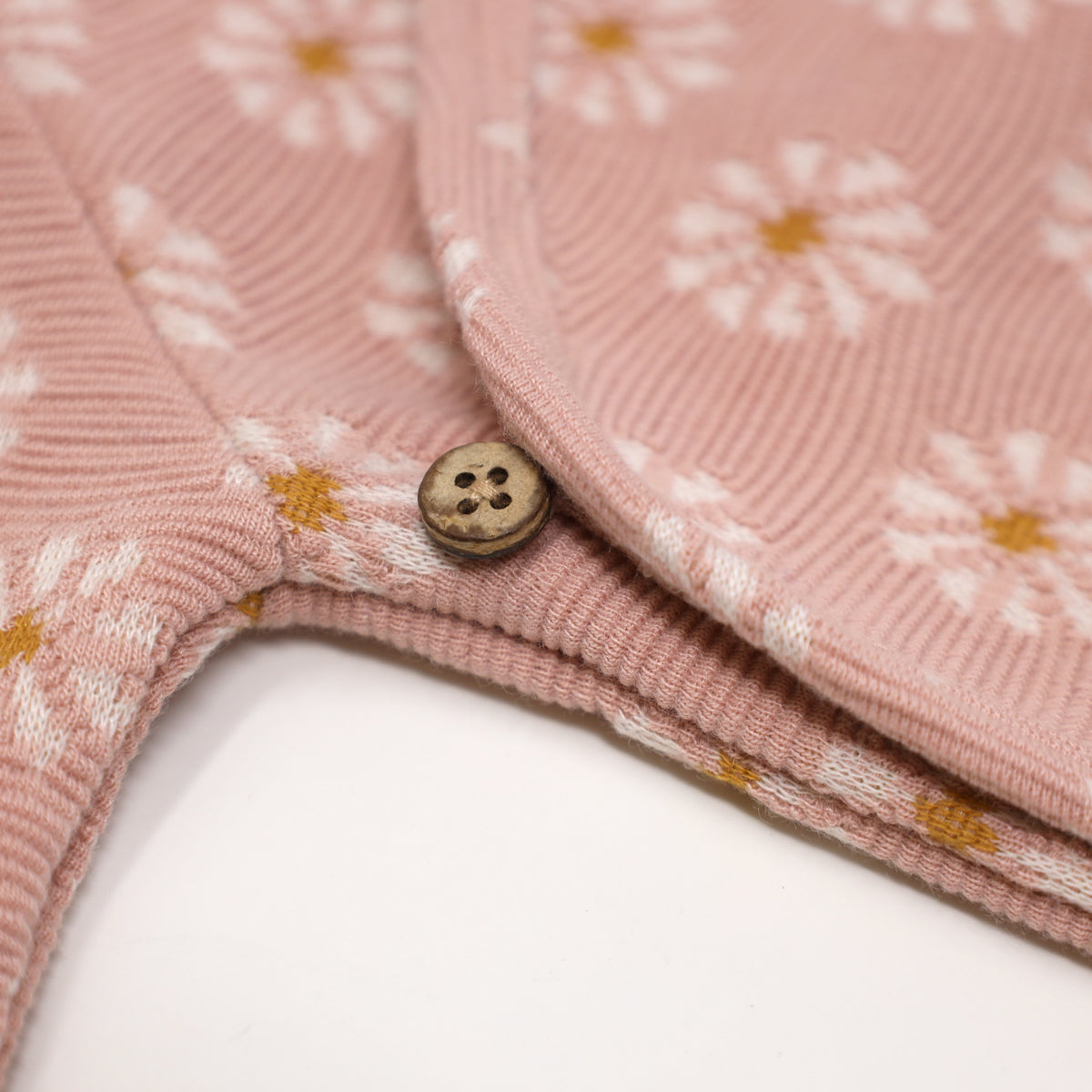 oh baby Kimono Footie Set Starburst Double Knit - Blush