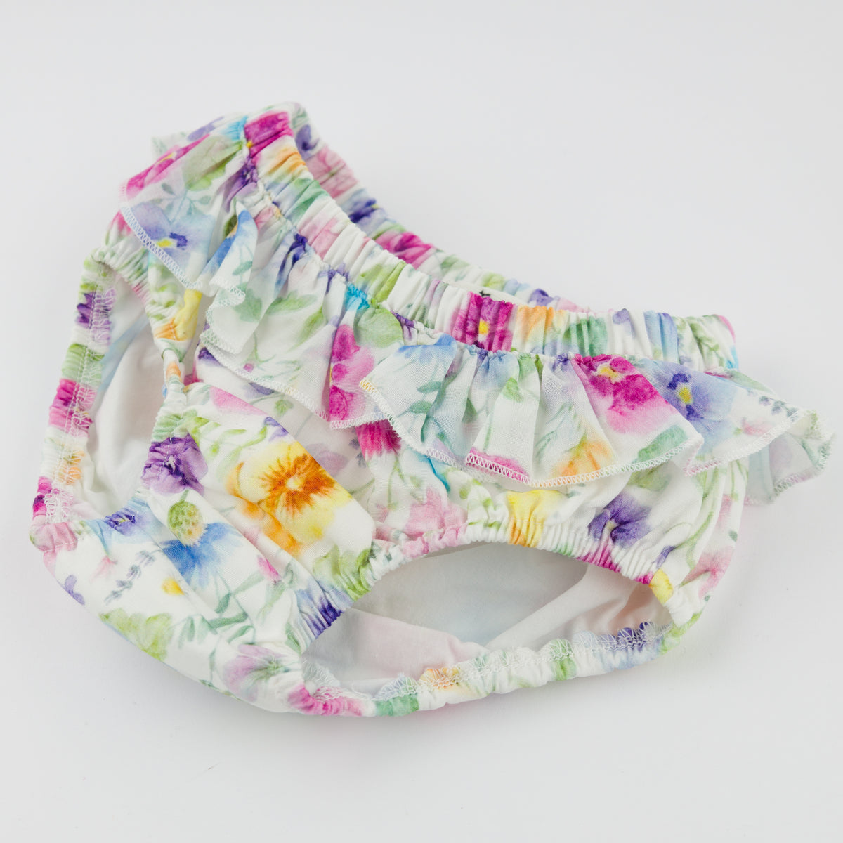 oh baby! Brandie Dress & Panty Set - Watercolor Wildflowers - Cream - Bottoms