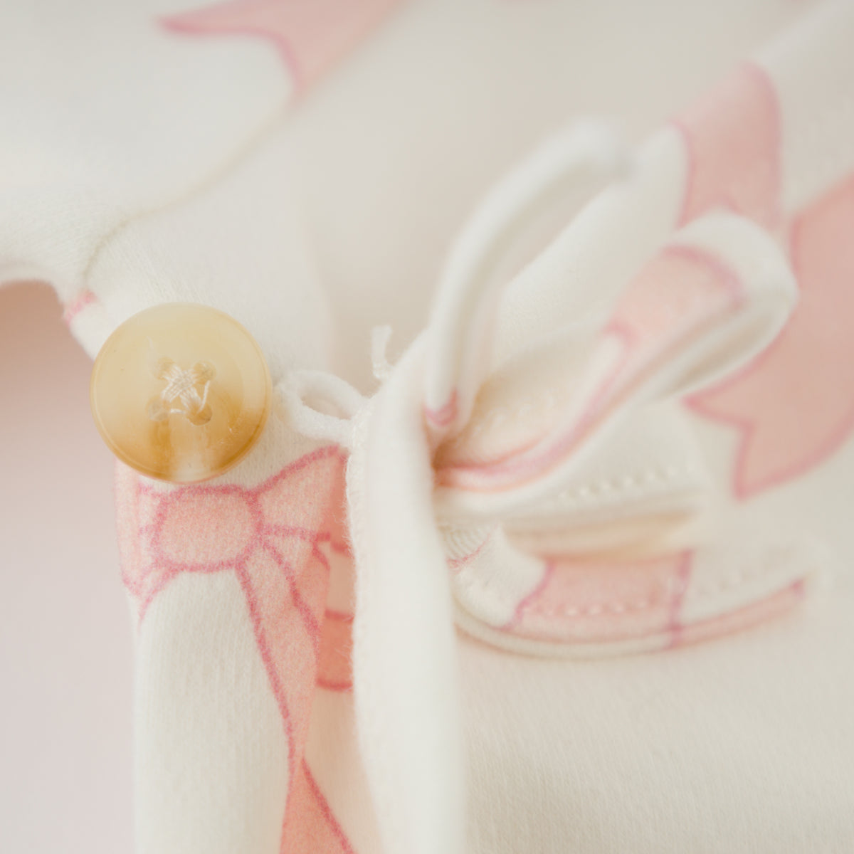 oh baby! Kimono Footie Set with Bow - Bows - Oyster - Button Closure