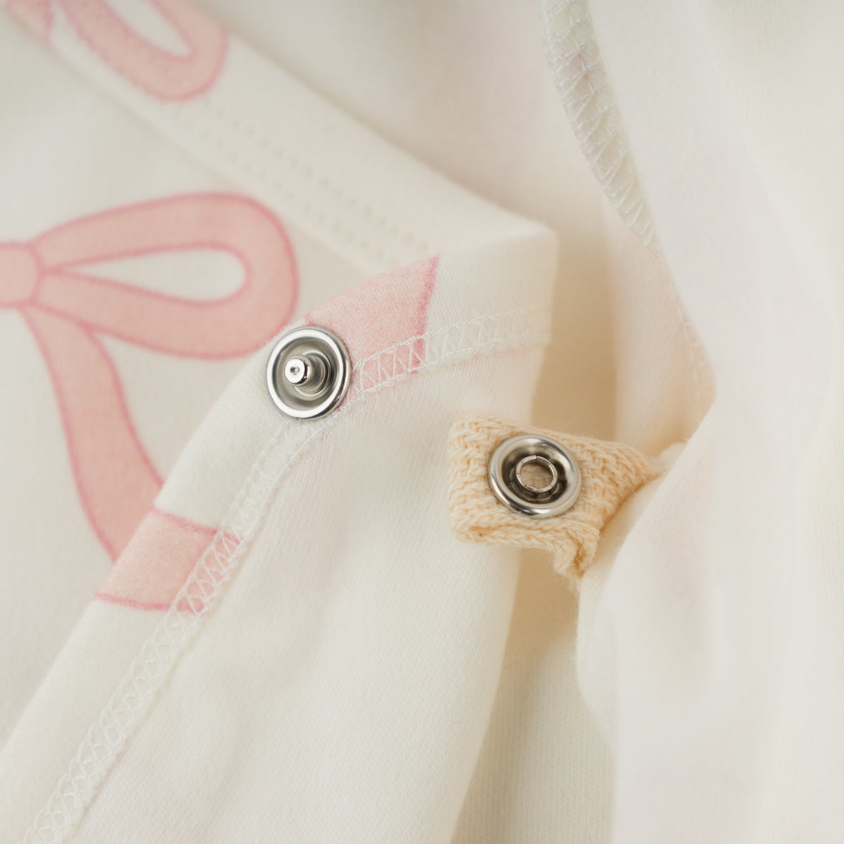 oh baby! Kimono Footie Set with Bow - Bows - Oyster - Snap