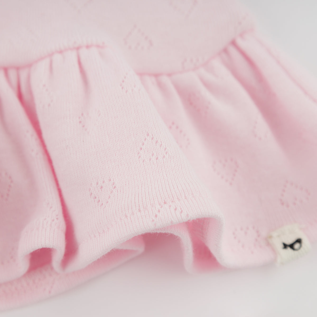 oh baby! Capri Tank Top and Shorts Set - Hearts Pointelle - Pale Pink - Ruffle Close