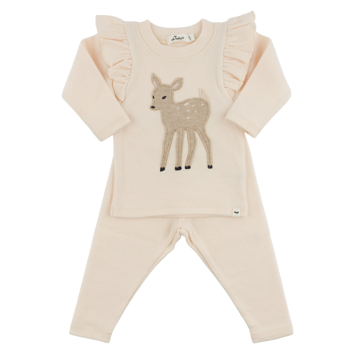 oh baby! Millie Two Piece Set - Deer Baby - Natural