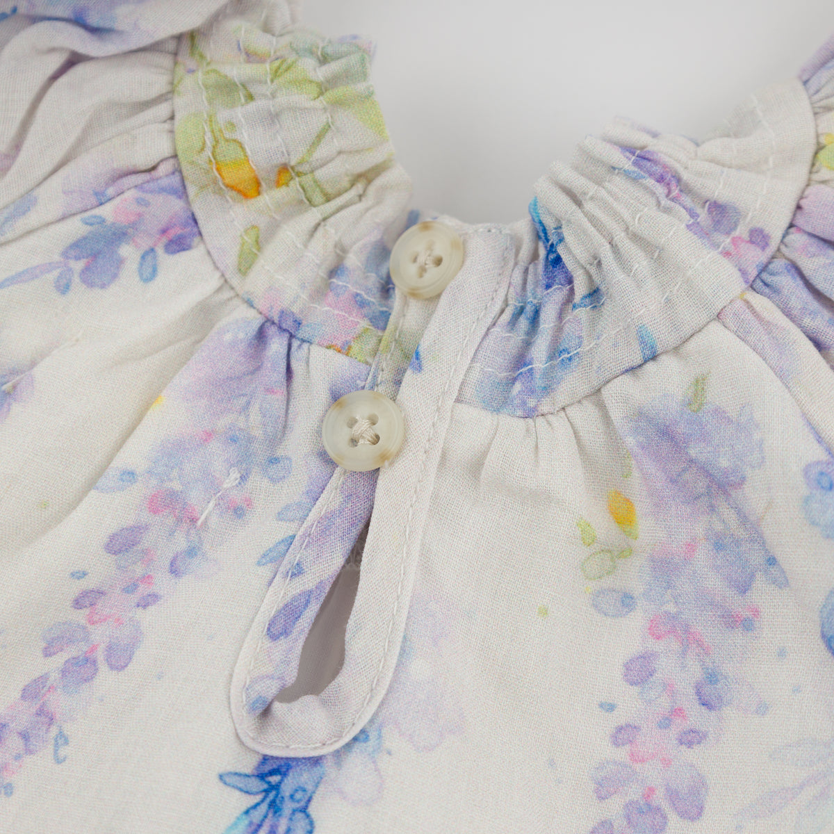 oh baby! Giselle Blouse & Panty - Watercolor Lilacs - Lilac - Back Close-up