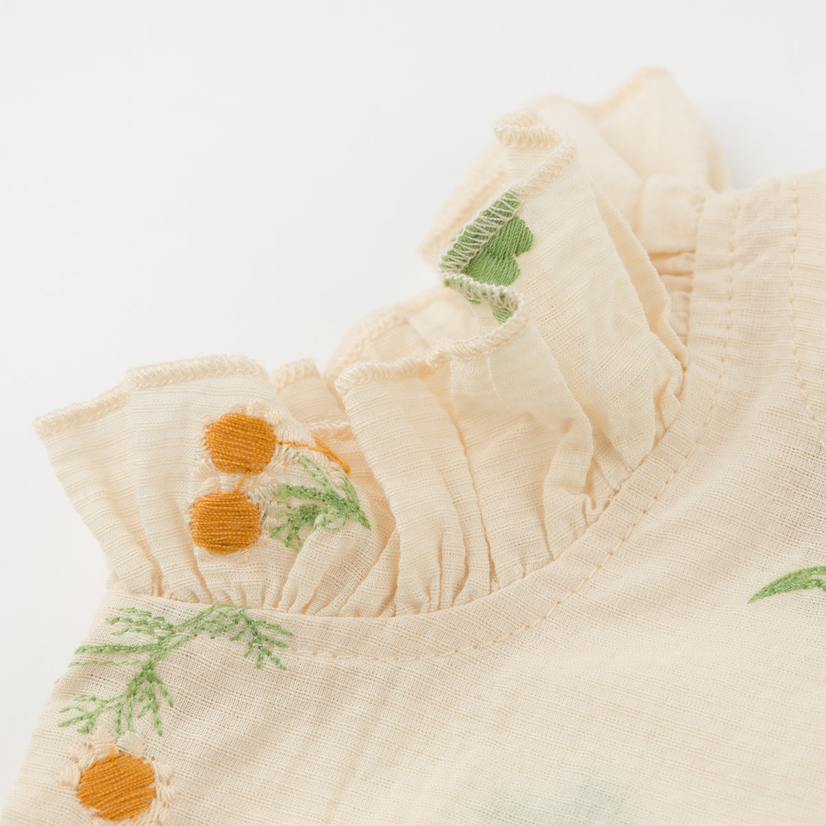 oh baby! Lola Top & Tushie Set - Sunflower Bloom Flower Print - Cream - Sleeve