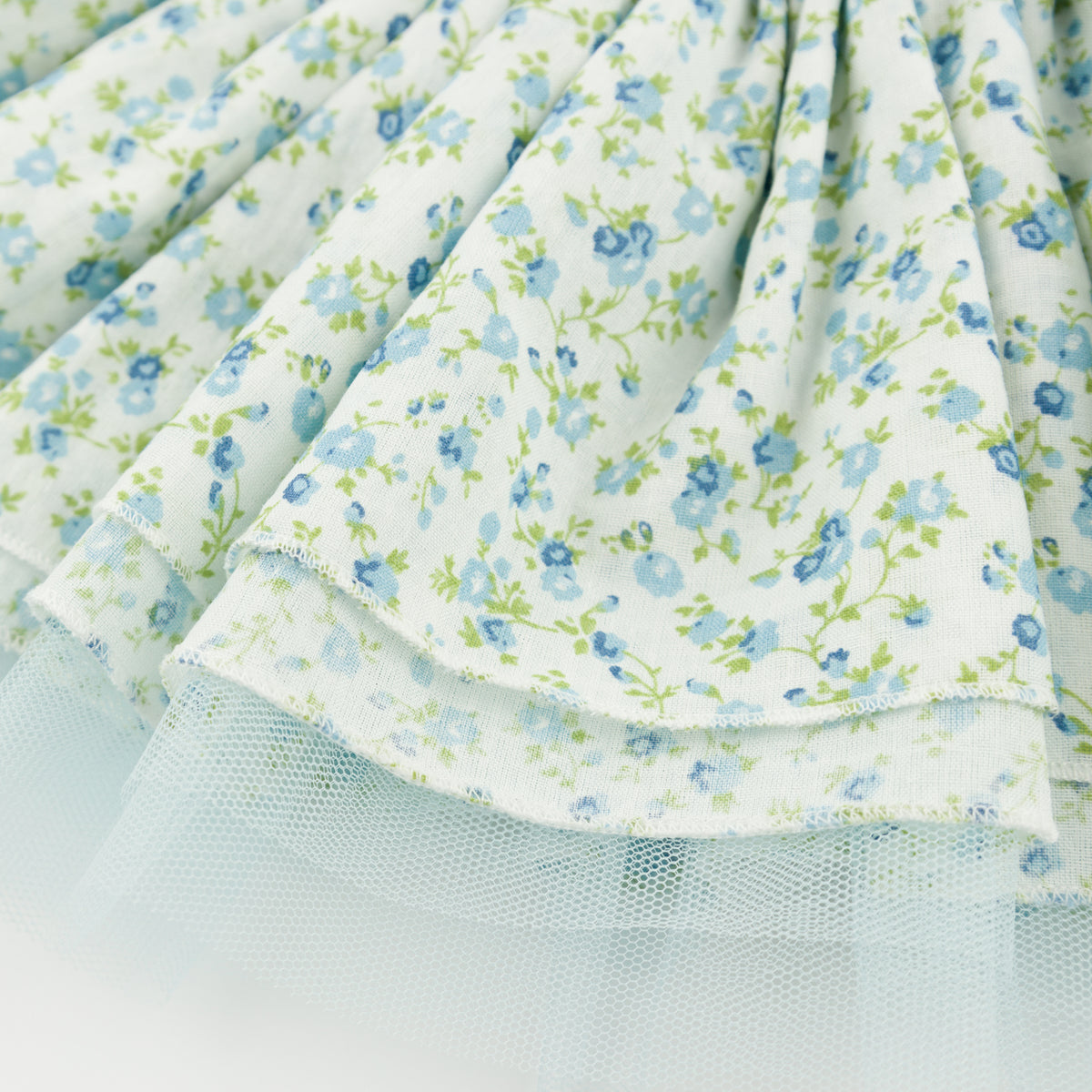 oh baby! Lola Top & Tutu Skirt Set - Poppy Sprig - Sky Blue - Tutu Skirt