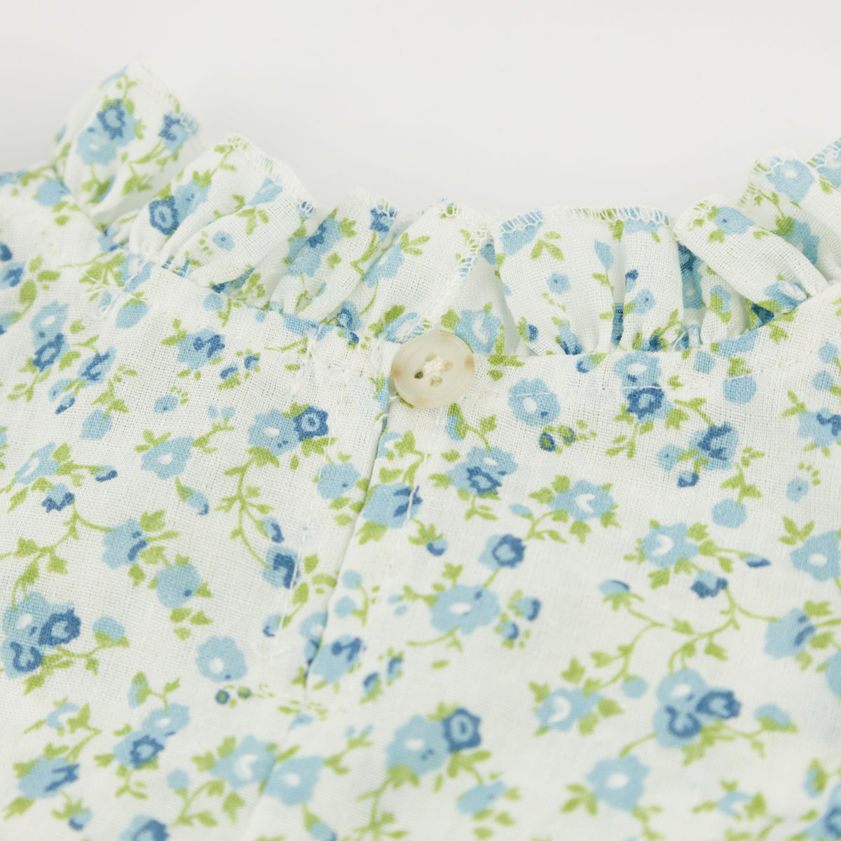 oh baby! Lola Top & Tutu Skirt Set - Poppy Sprig - Sky Blue - Back Button