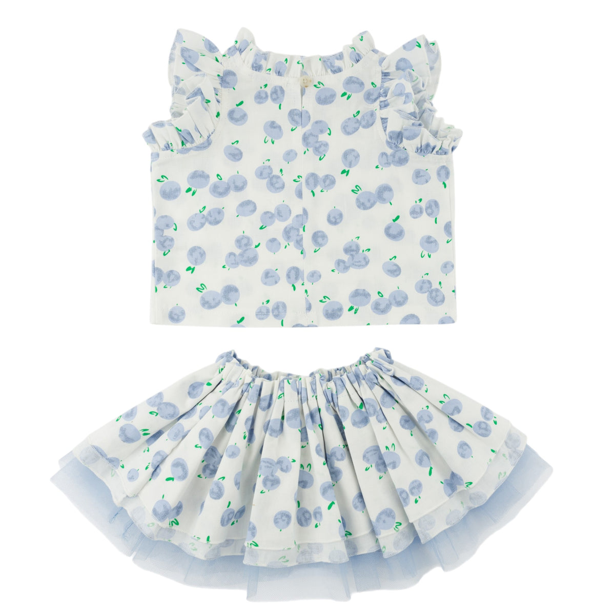 oh baby! Lola Tank & Tutu Skirt Set - Blueberry Print