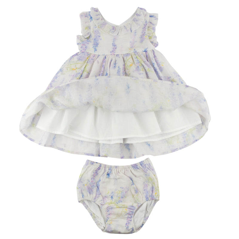 oh baby! Lolly Dress - Watercolor Lilacs - Lilac - Fabric Lining