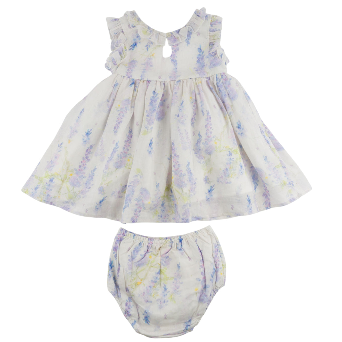 oh baby! Lolly Dress - Watercolor Lilacs - Lilac - Back