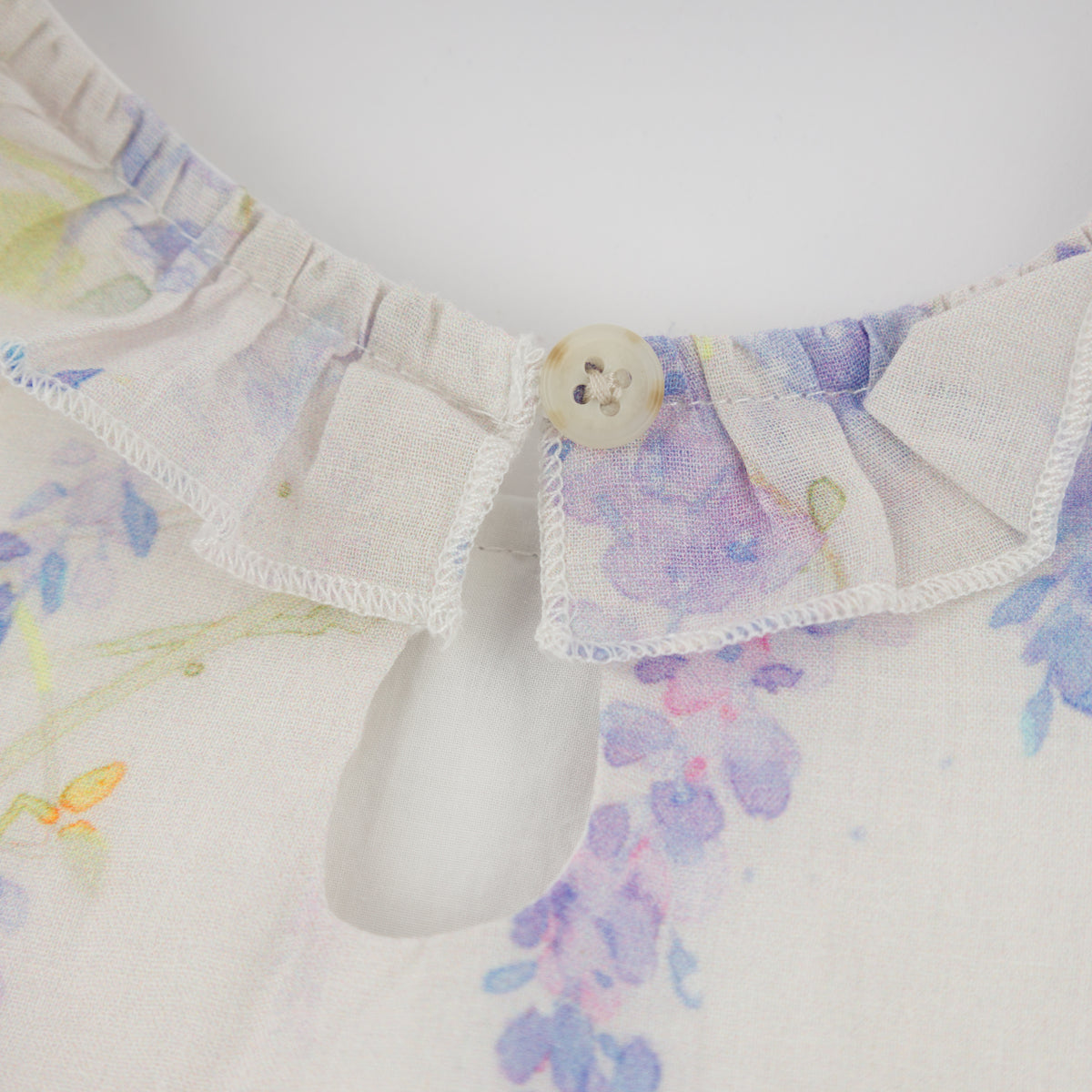 oh baby! Lolly Dress - Watercolor Lilacs - Lilac - Back Close-up