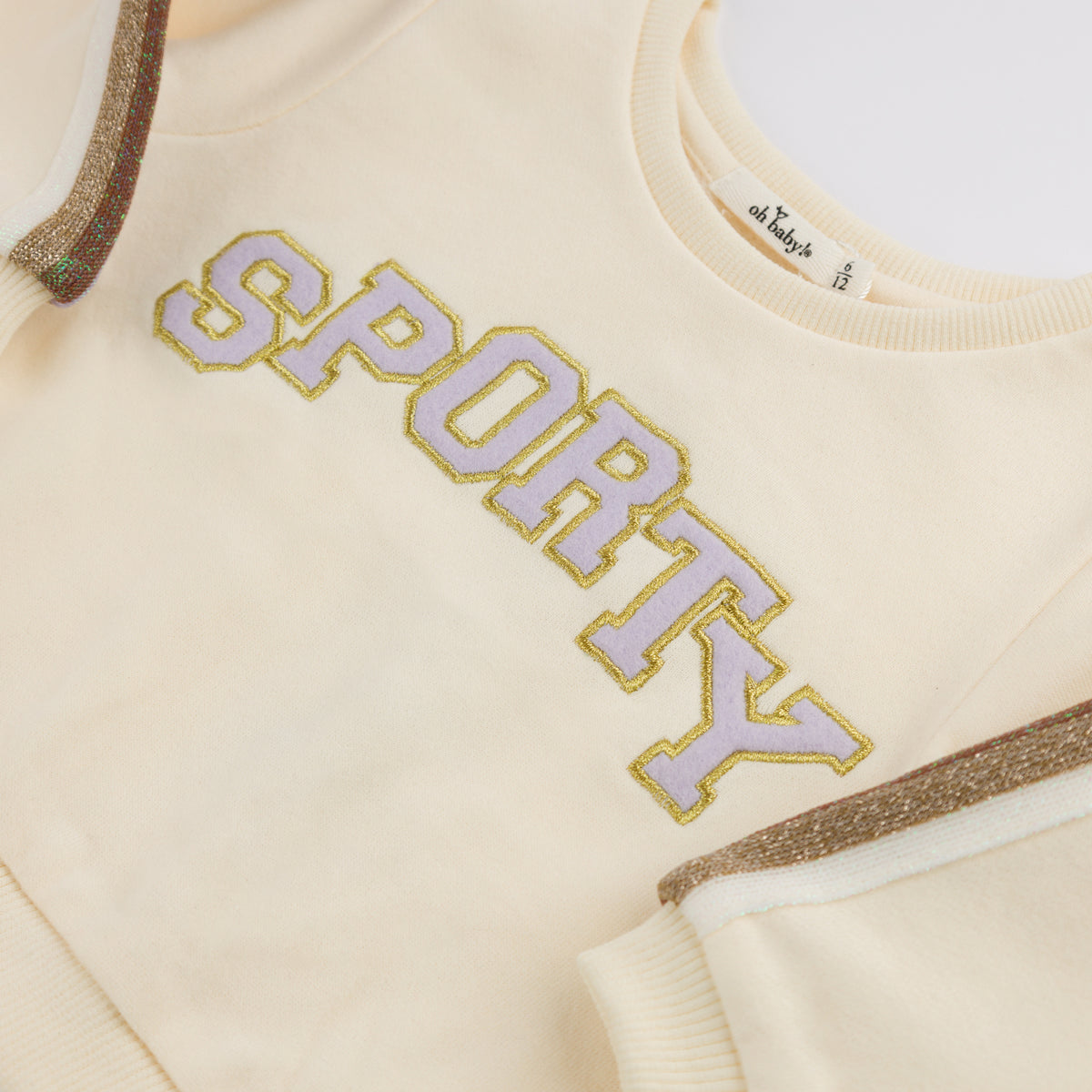 oh baby! "SPORTY" Applique - Vanilla