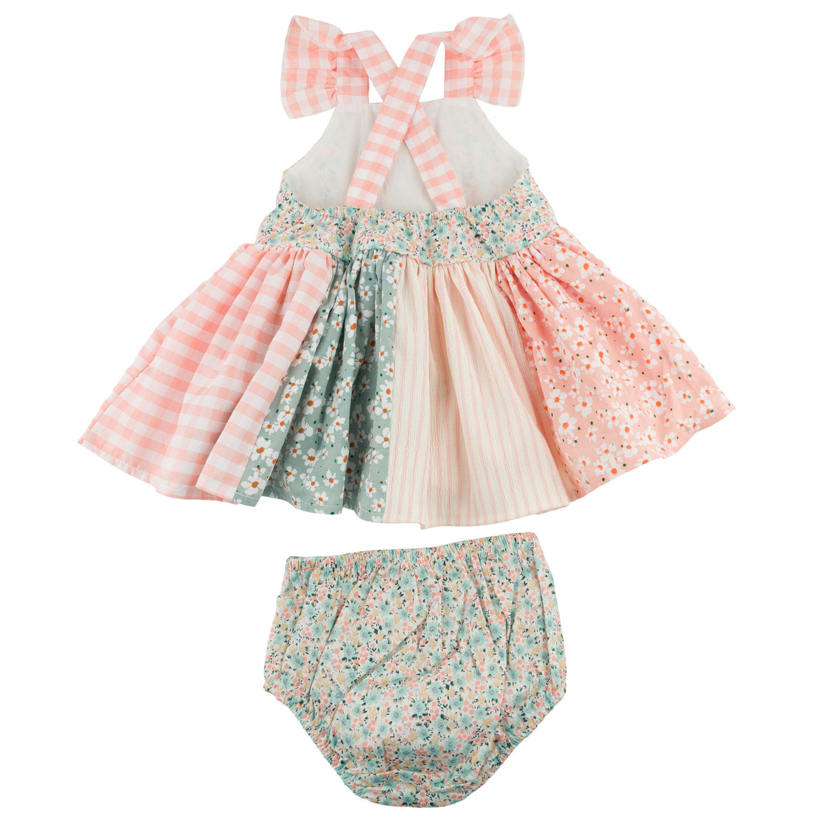 oh baby! Charlotte Party Dress & Panty - Multi Print - Back