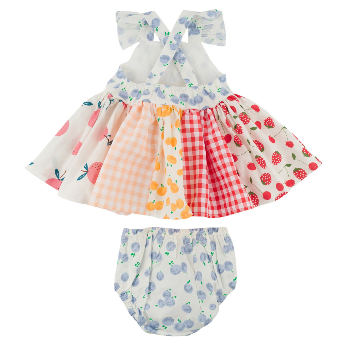 oh baby! Charlotte Dress & Panty Set - Multi Fruit Print