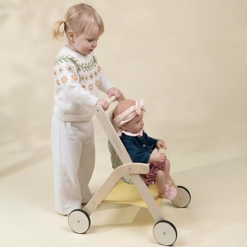 Wooden Dolls’ Stroller